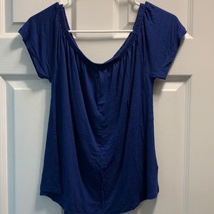 Blue off the shoulder top